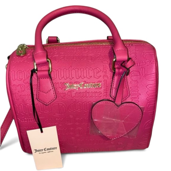 NWT JUICY COUTURE "FREE LOVE" Embossed Satchel - Picture 1 of 16